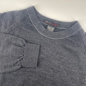 Tiger Woods Collection Sweater Mens Medium Gray Merino Wool Crewneck